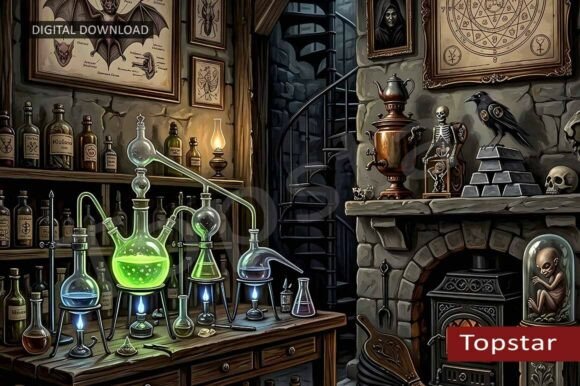 Download Gothic Library Decor for Halloween Decor - Library Collection