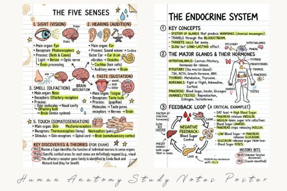 Download Human Anatomy Study Notes Poster - Human Collection
