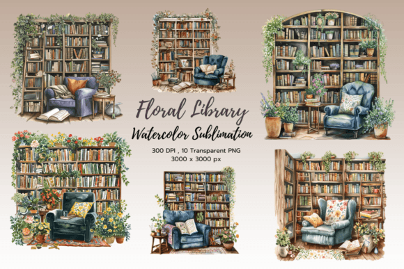 Download Cozy Book Corner Library Sublimation - Library Collection