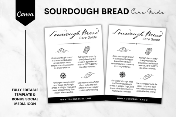 Download Sourdough Bread Care Card Template 4 - Bread Collection