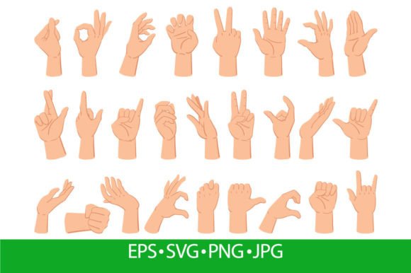 Download Cartoon Human Hand Expression Gestures, - Human Collection