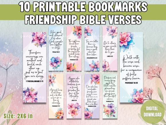 Download Friendship Bible Verses Bookmark Set - Friendship Collection