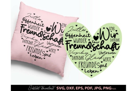 Download German Friendship SVG, Herz Plotterdatei - Friendship Collection
