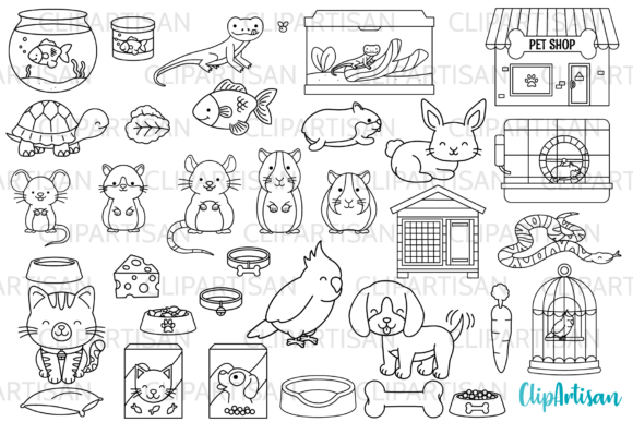 Download Pets Clipart, Pet Shop Digital Stamps - Pet shop Collection
