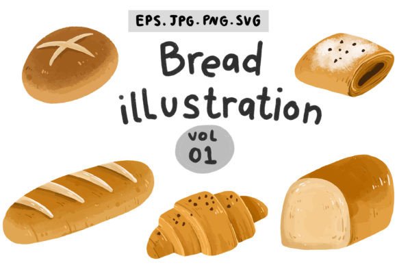 Download Bread Bakery Element Illustration Set - Premium Resources